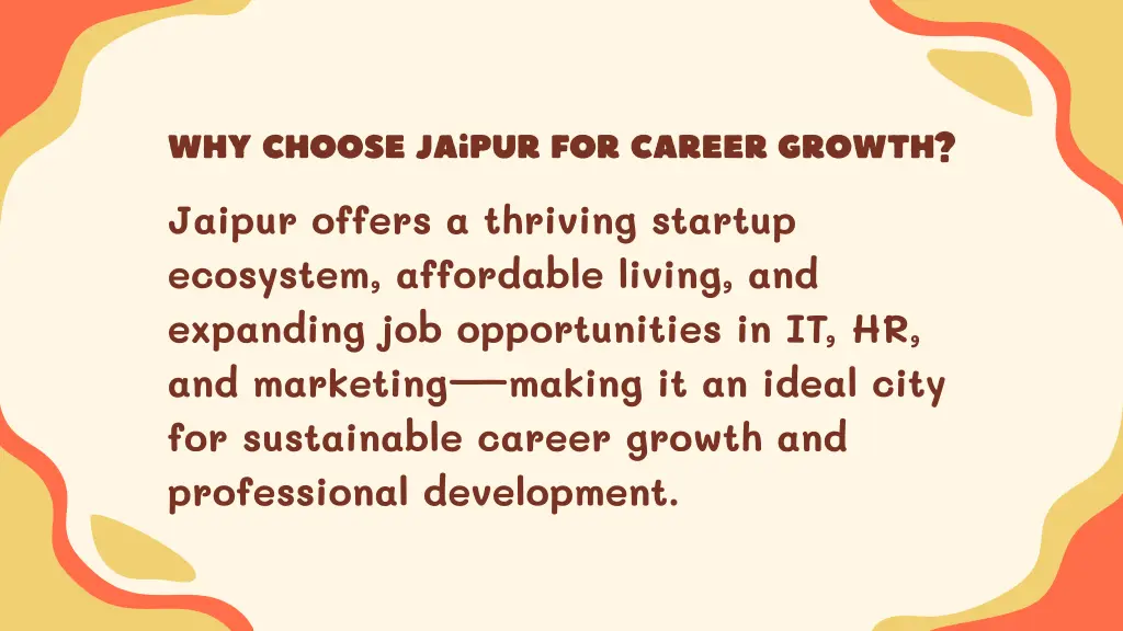 why choose jaipur for career growth