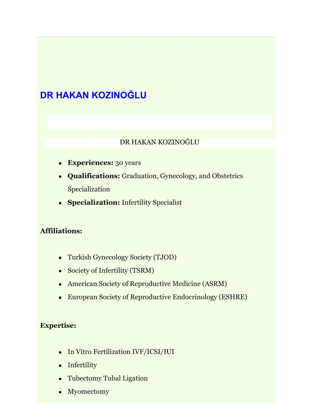 dr hakan kozino lu