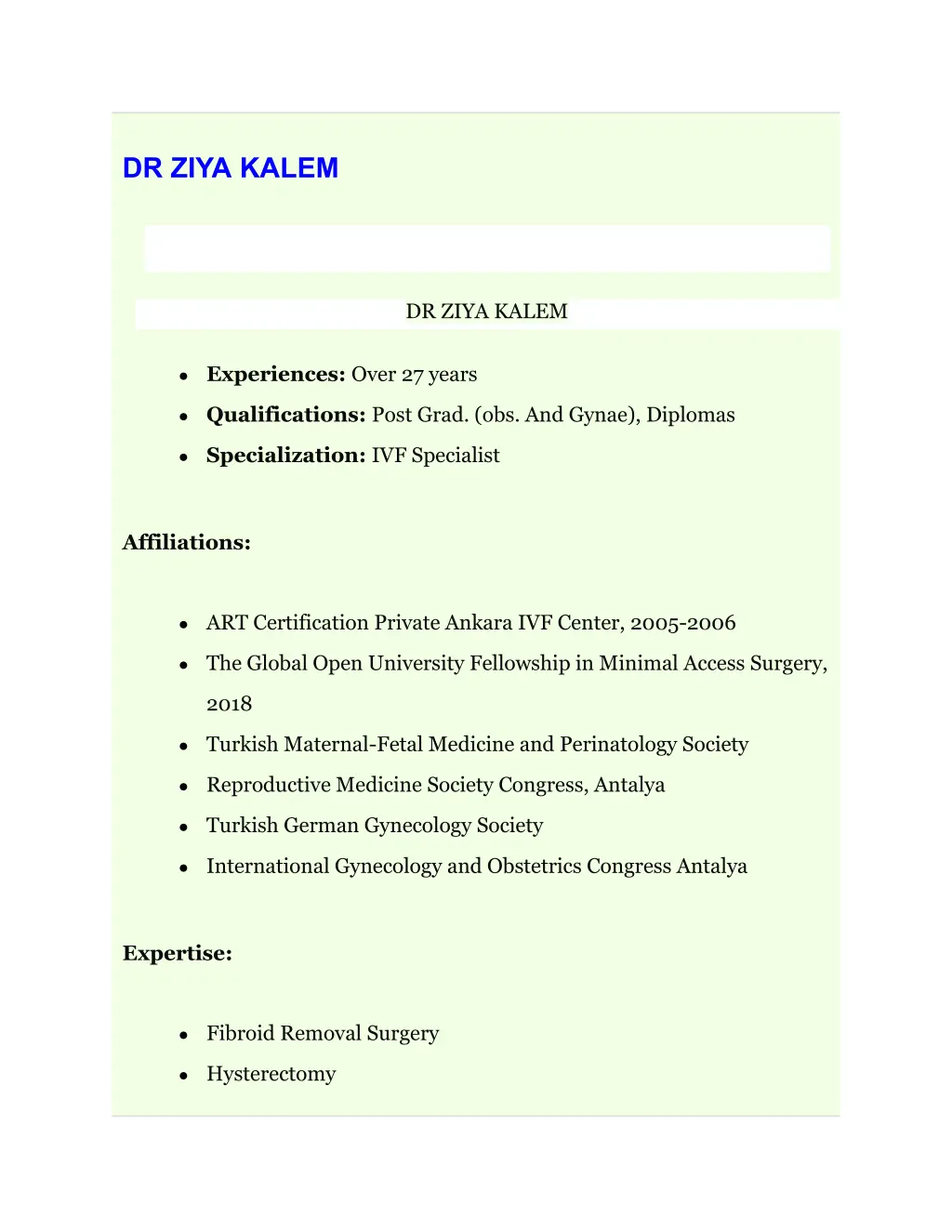 dr ziya kalem