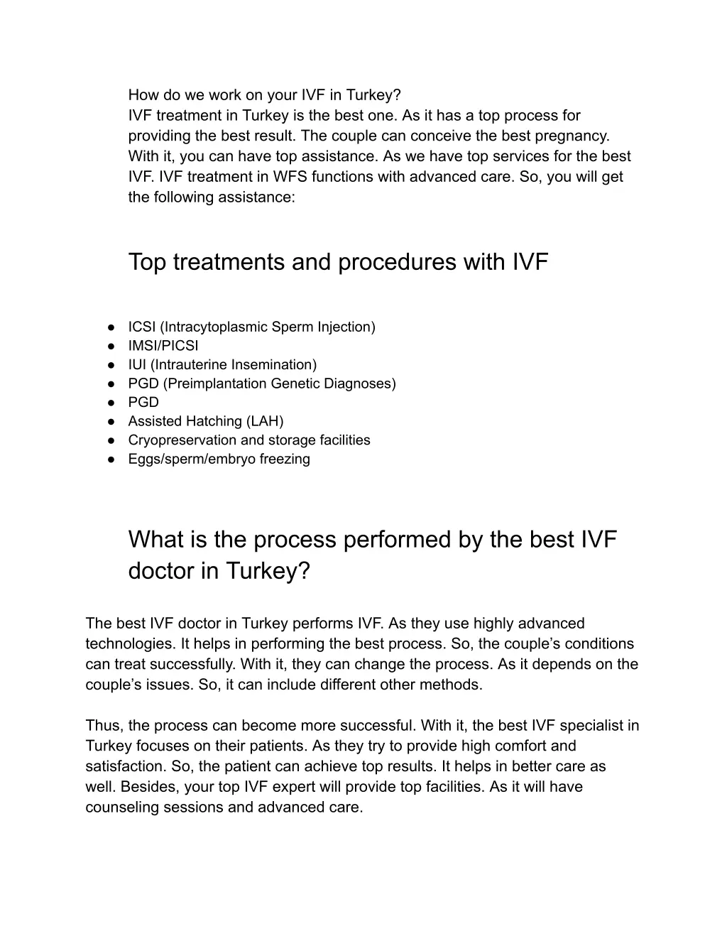how do we work on your ivf in turkey