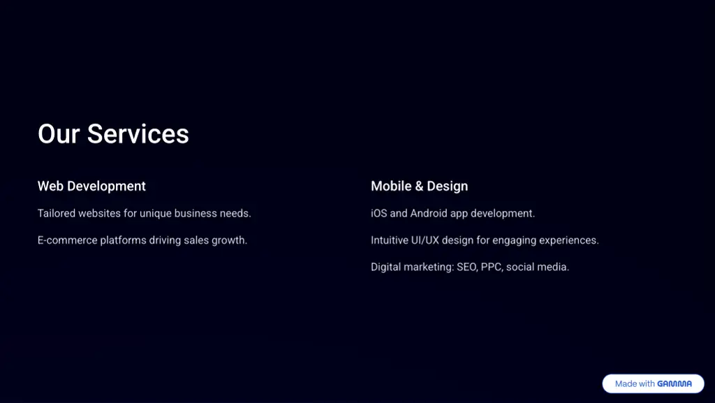 our services