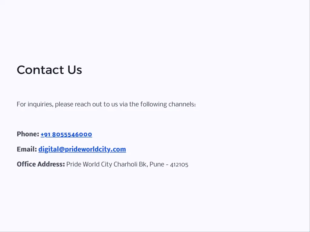 contact us