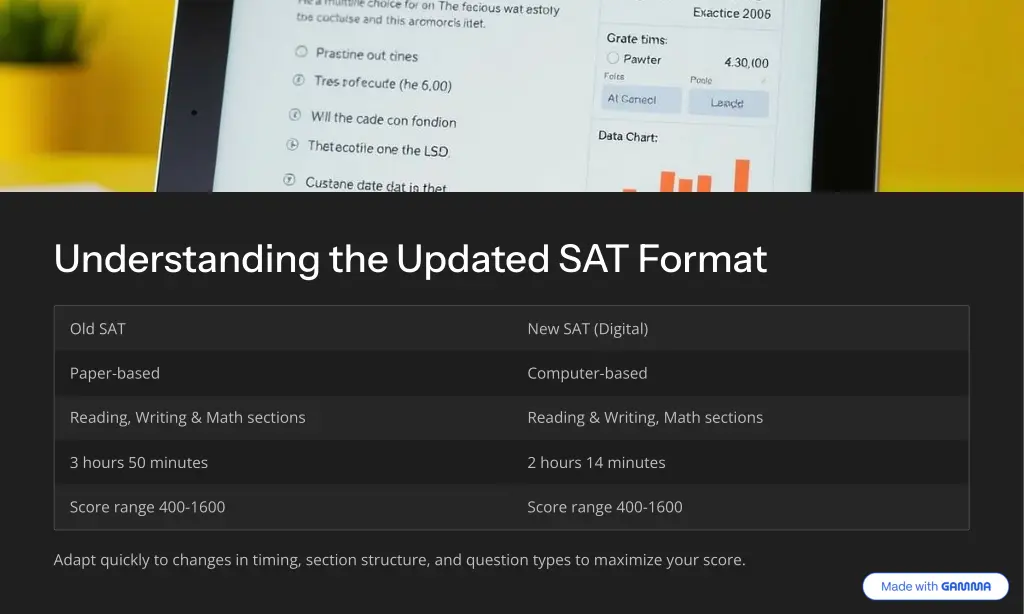 understanding the updated sat format