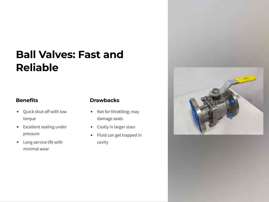 ball valves fast and reliable