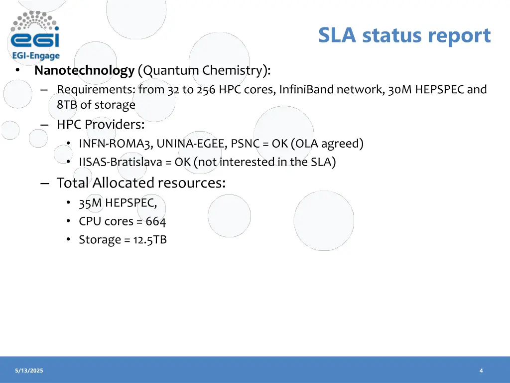 sla status report 2