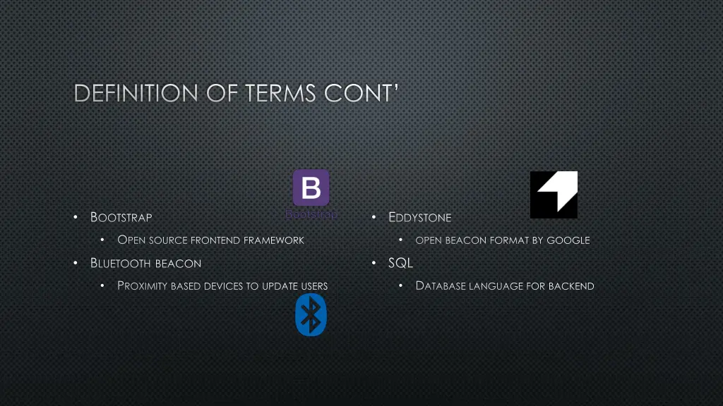 definition of terms cont