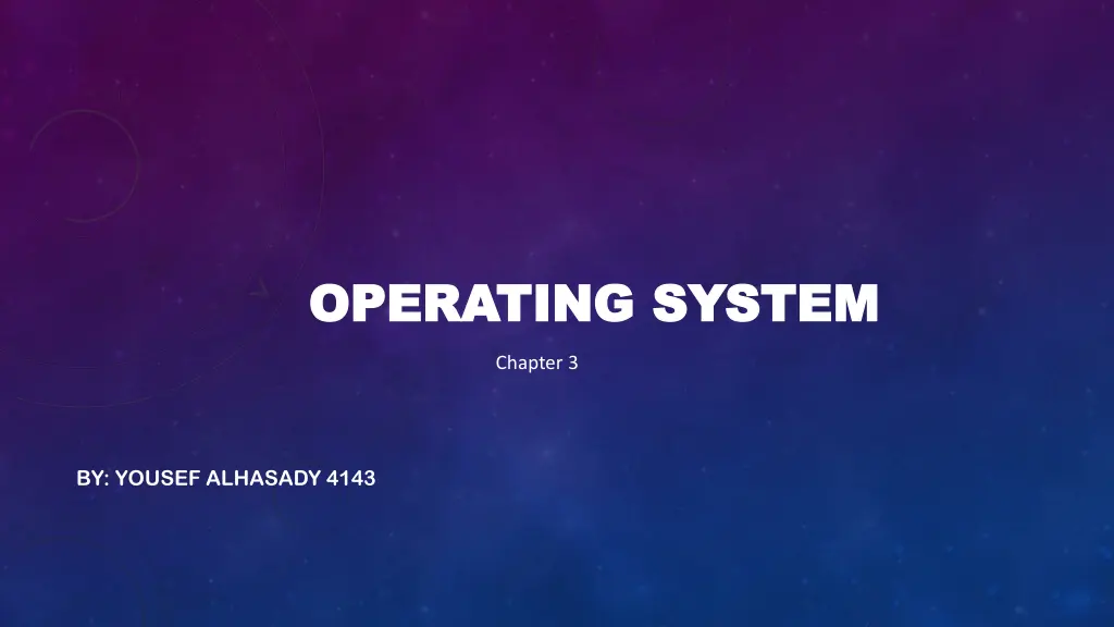 operating system operating system