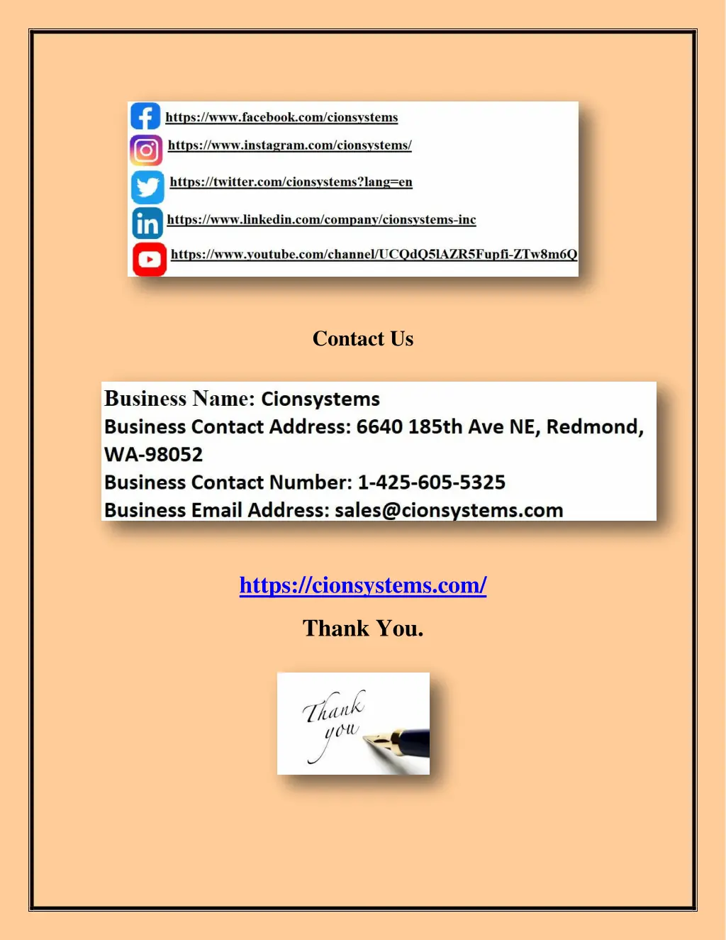 contact us