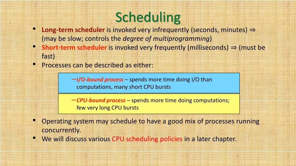 scheduling
