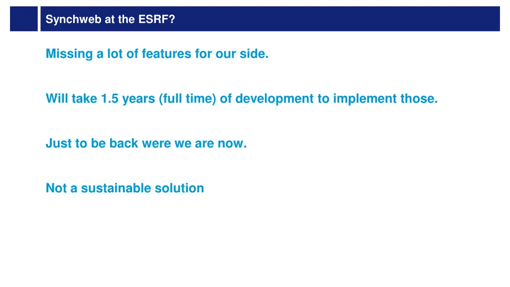 synchweb at the esrf