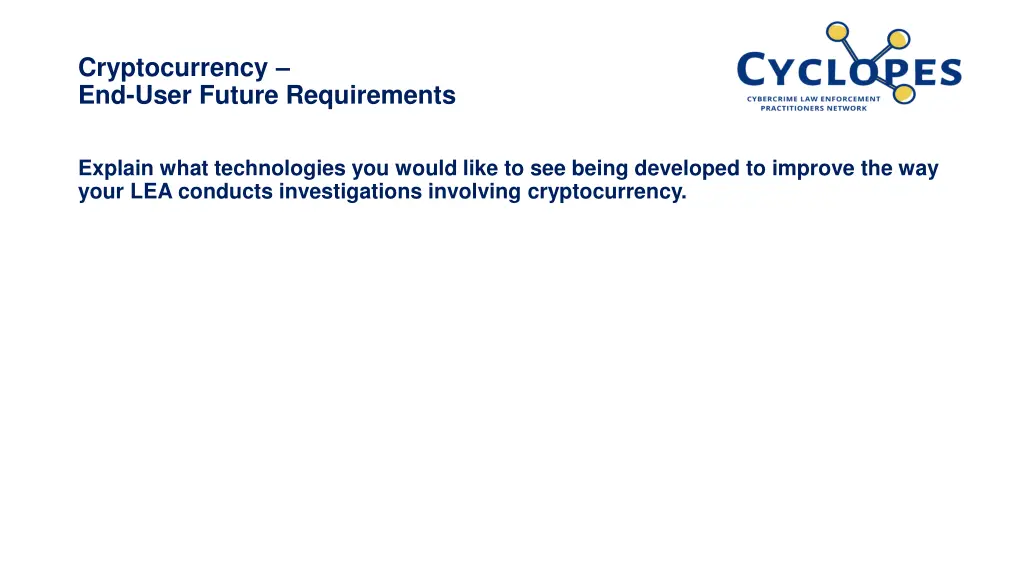 cryptocurrency end user future requirements