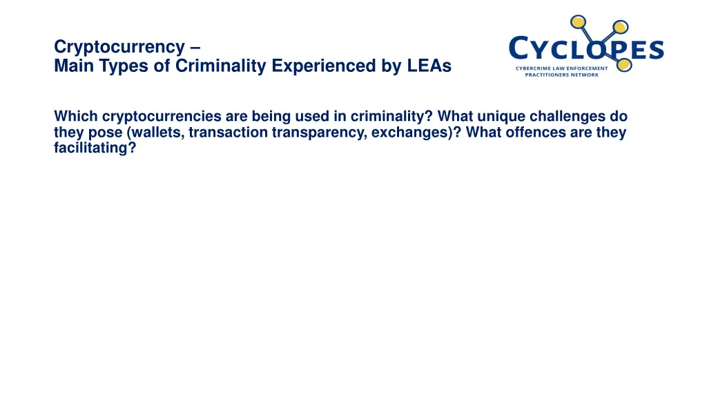 cryptocurrency main types of criminality