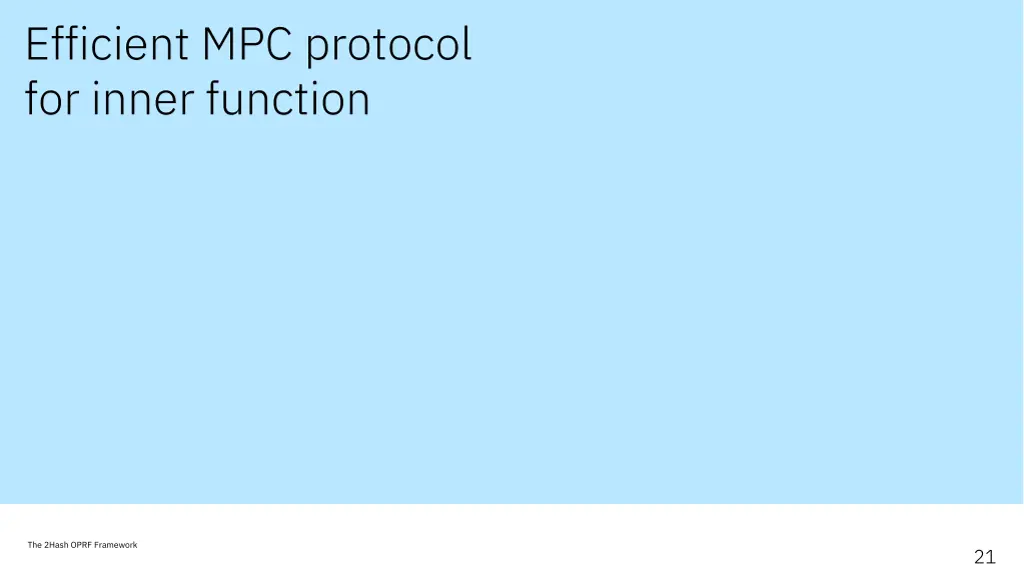 efficient mpc protocol for inner function