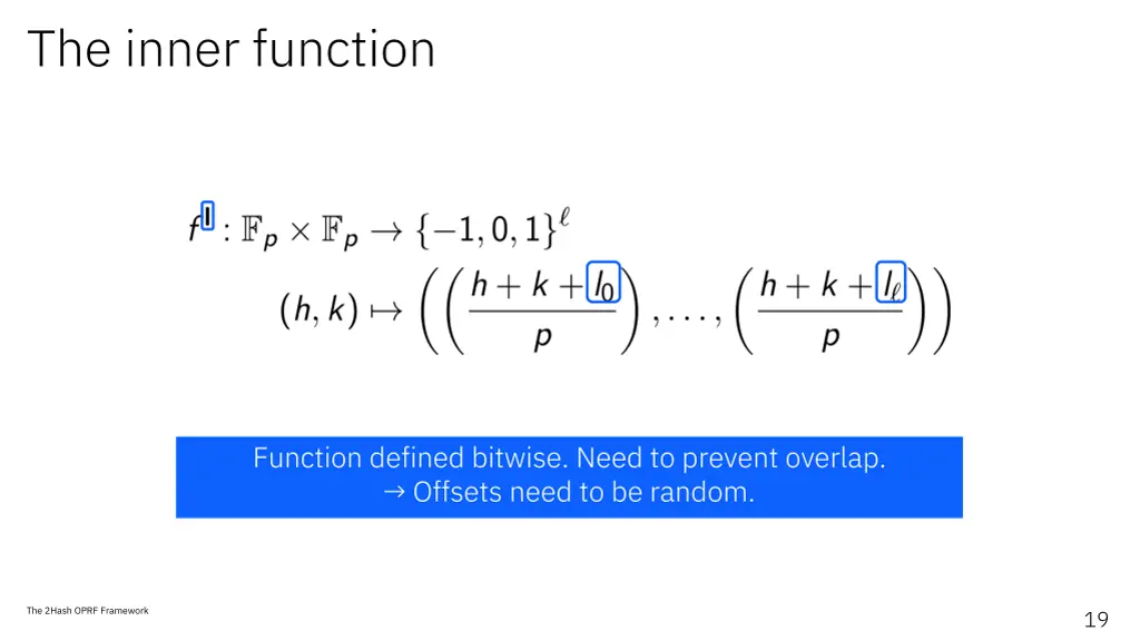 the inner function 1