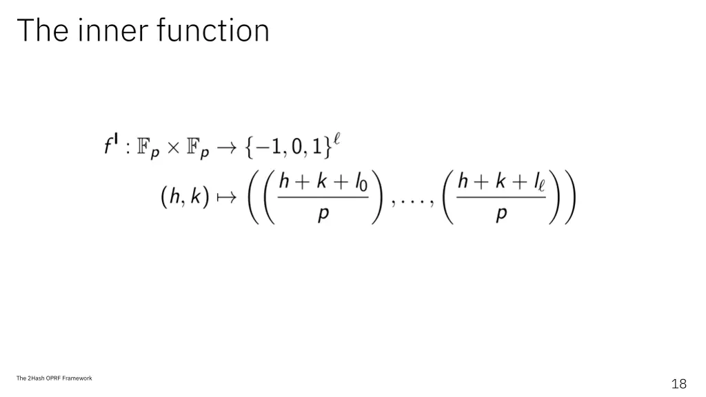 the inner function