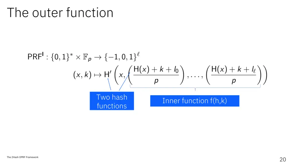 the outer function