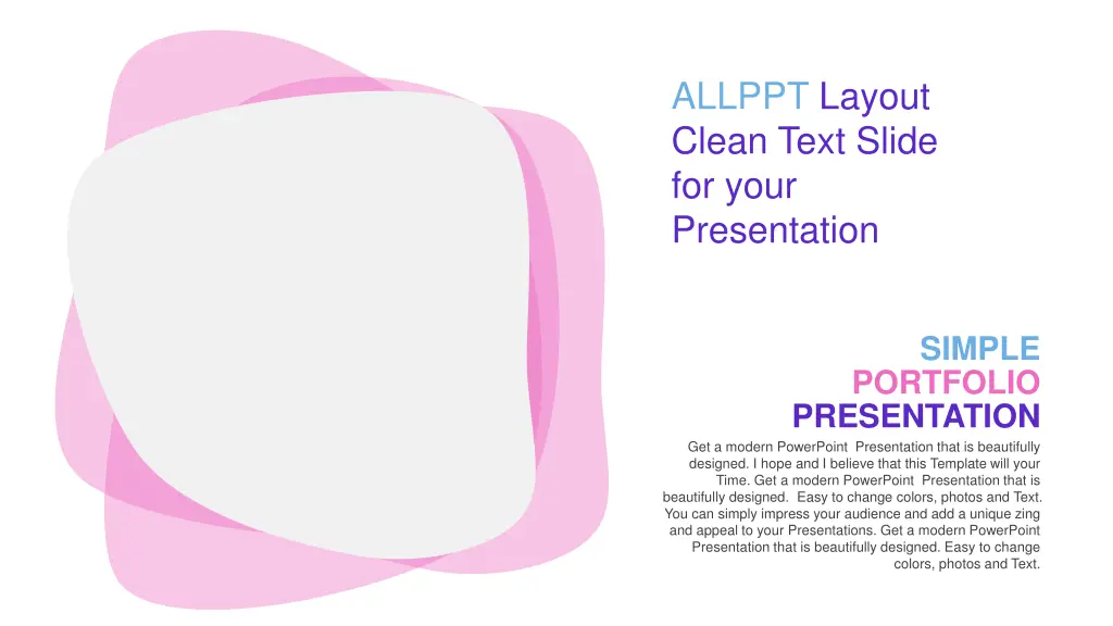 allppt layout clean text slide for your