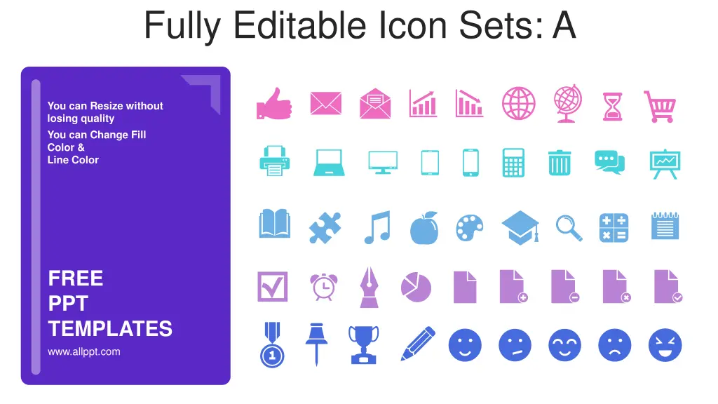 fully editable icon sets a