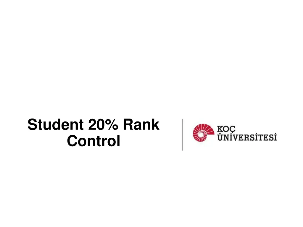 student 20 rank control