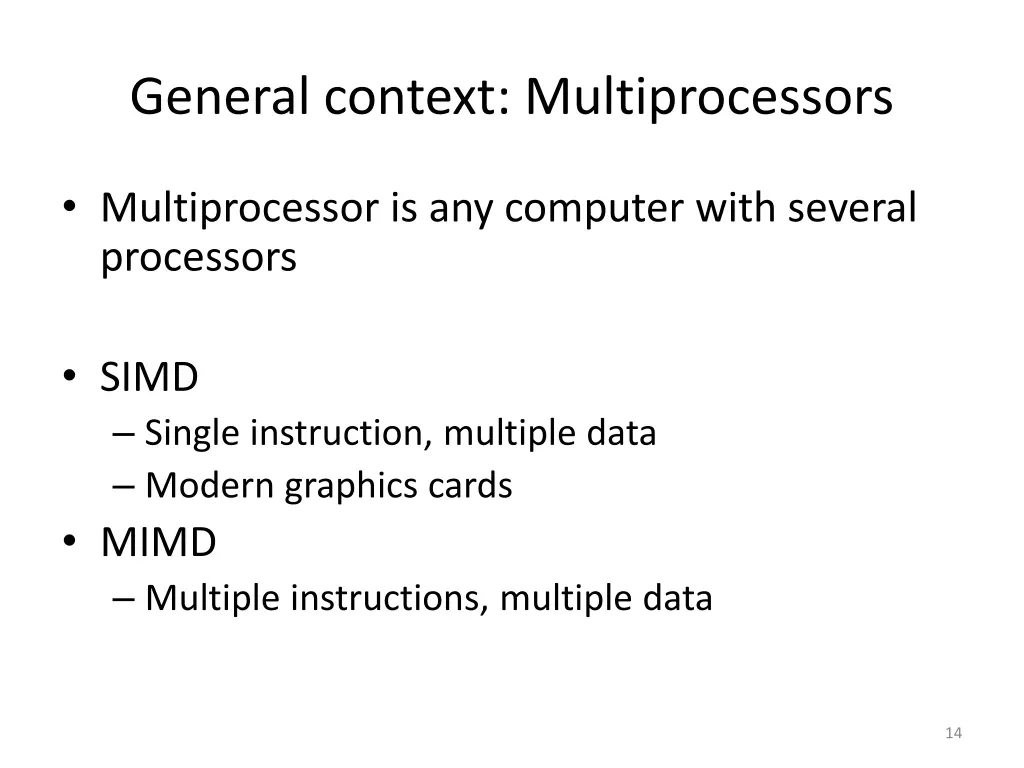 general context multiprocessors