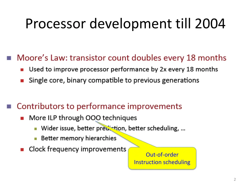 processor development till 2004