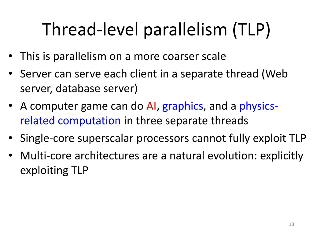thread level parallelism tlp