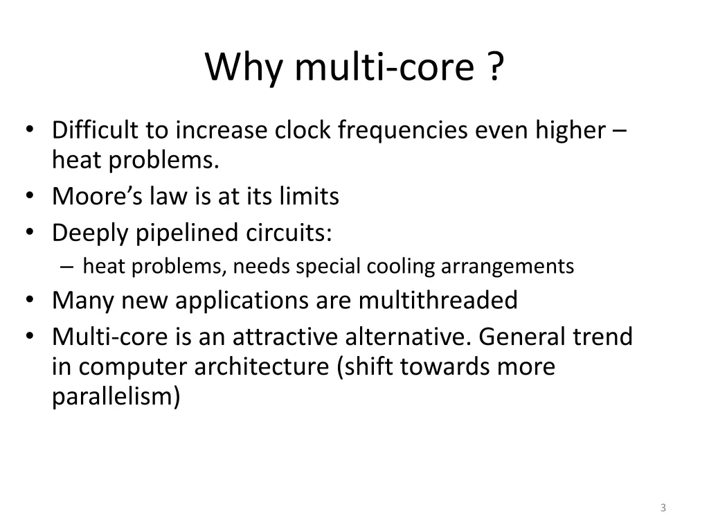 why multi core