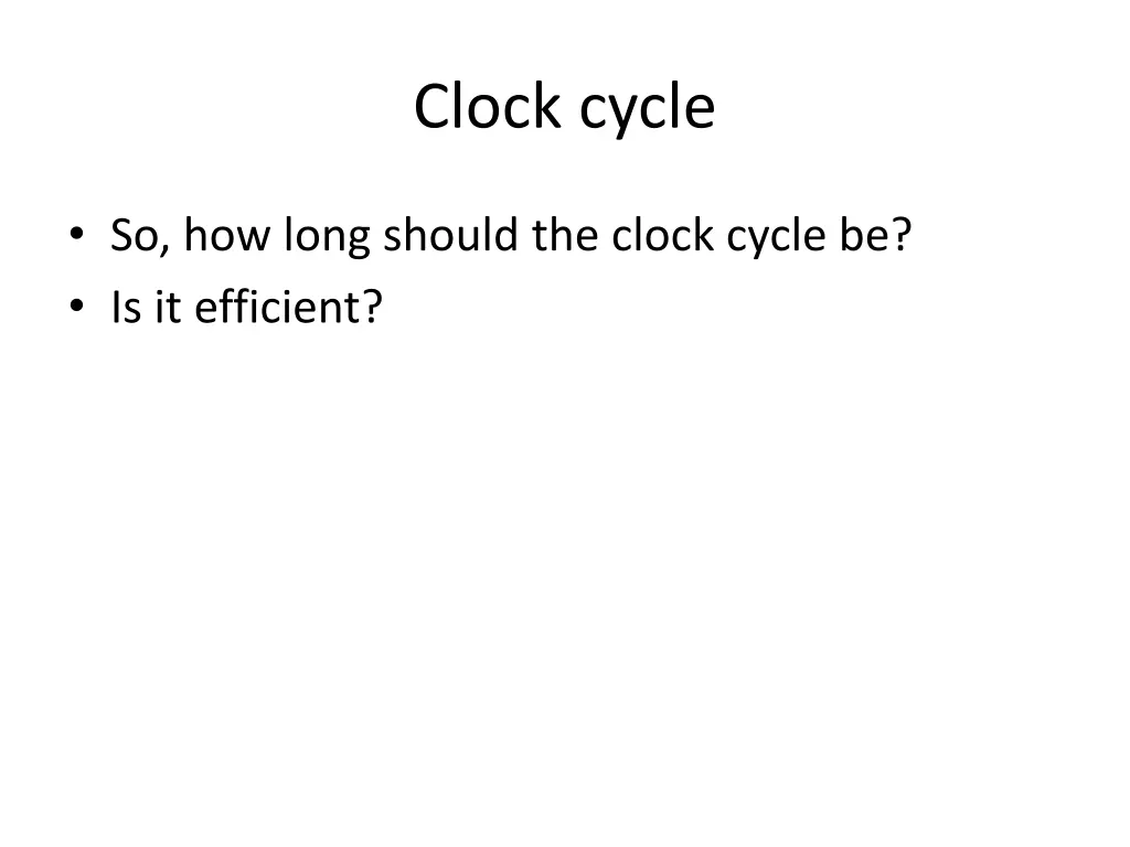 clock cycle