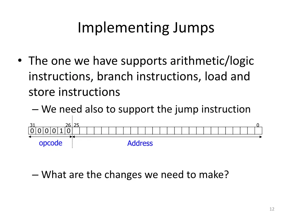 implementing jumps