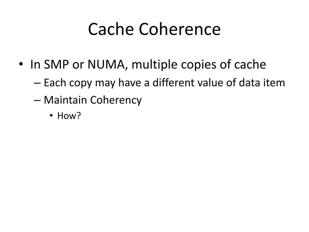 cache coherence 1