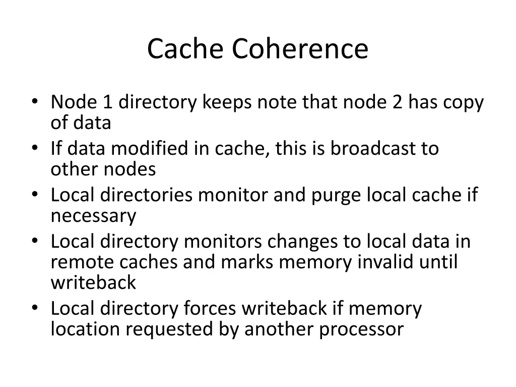 cache coherence