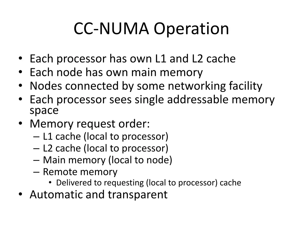 cc numa operation