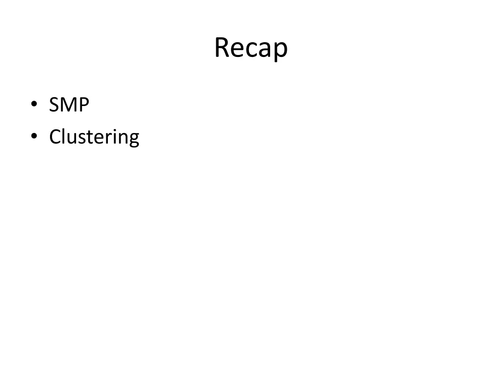 recap