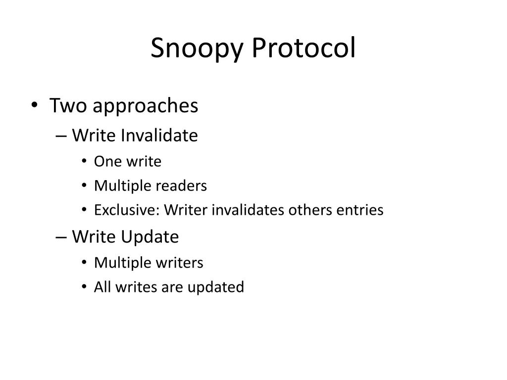 snoopy protocol 1