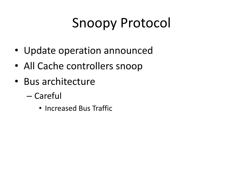 snoopy protocol