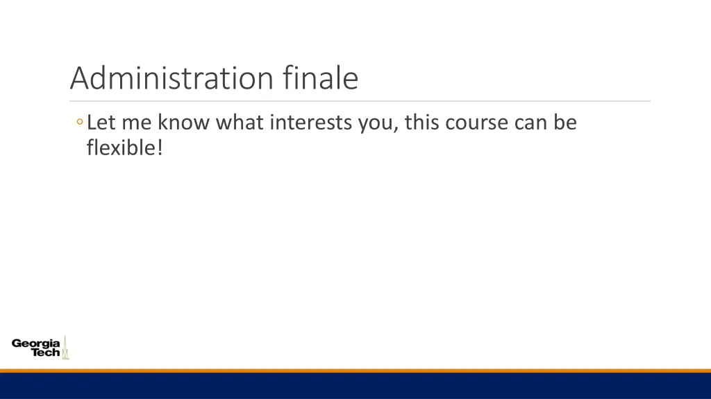 administration finale