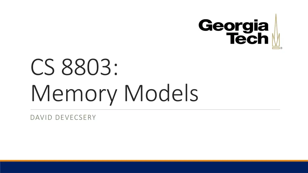 cs 8803 memory models