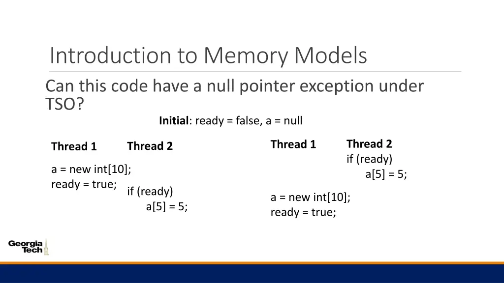 introduction to memory models can this code have 4