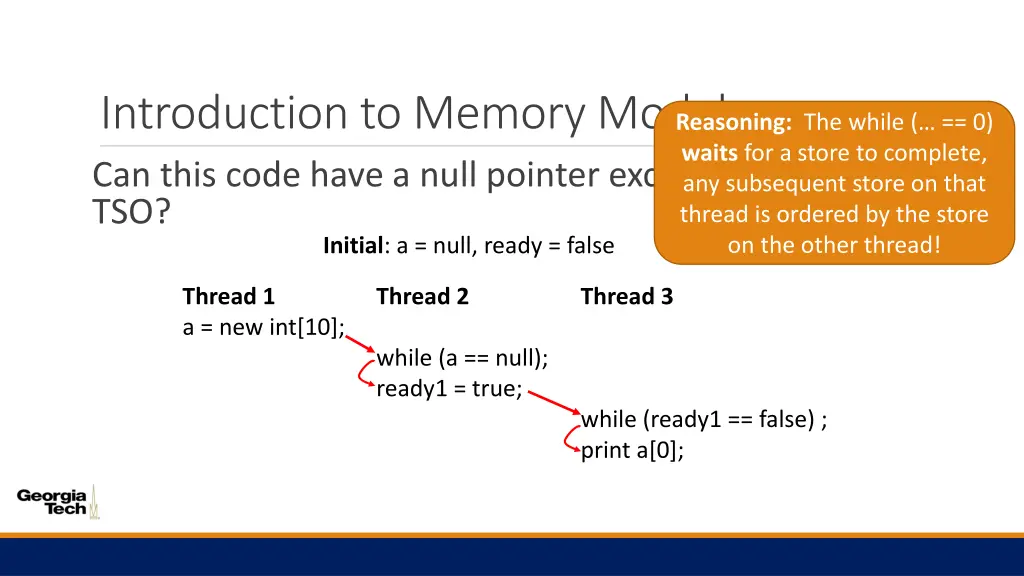 introduction to memory models can this code have 9