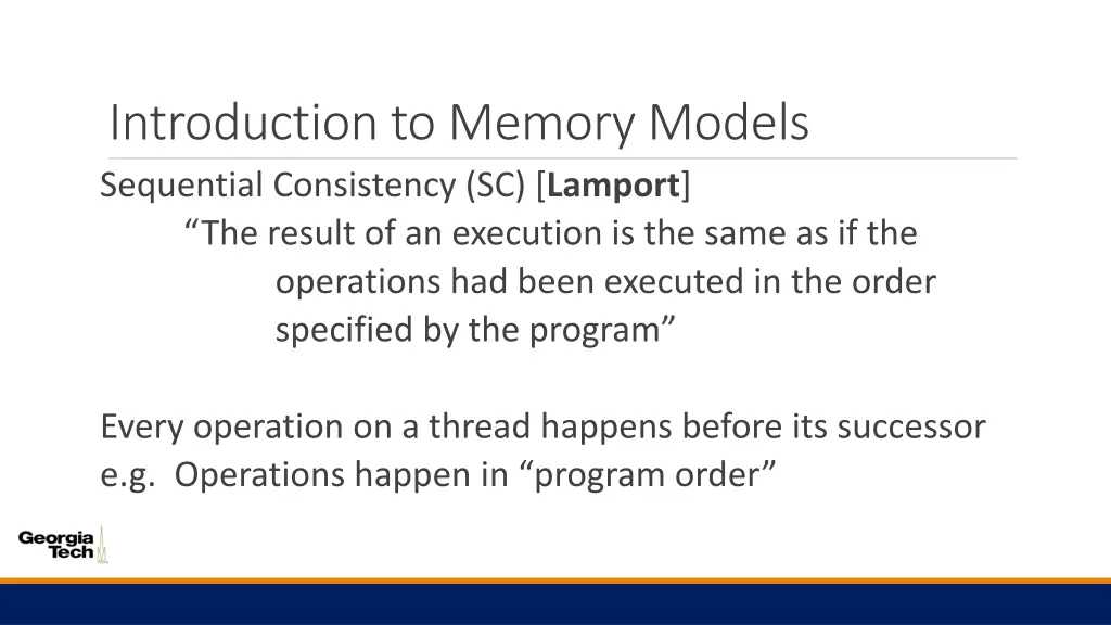 introduction to memory models sequential