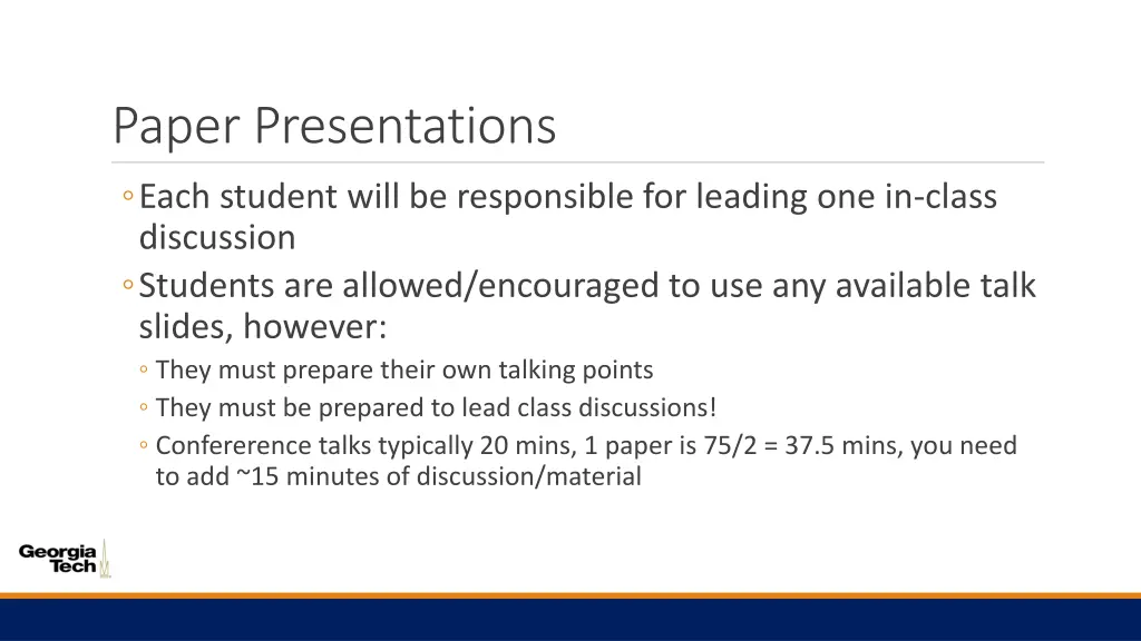 paper presentations
