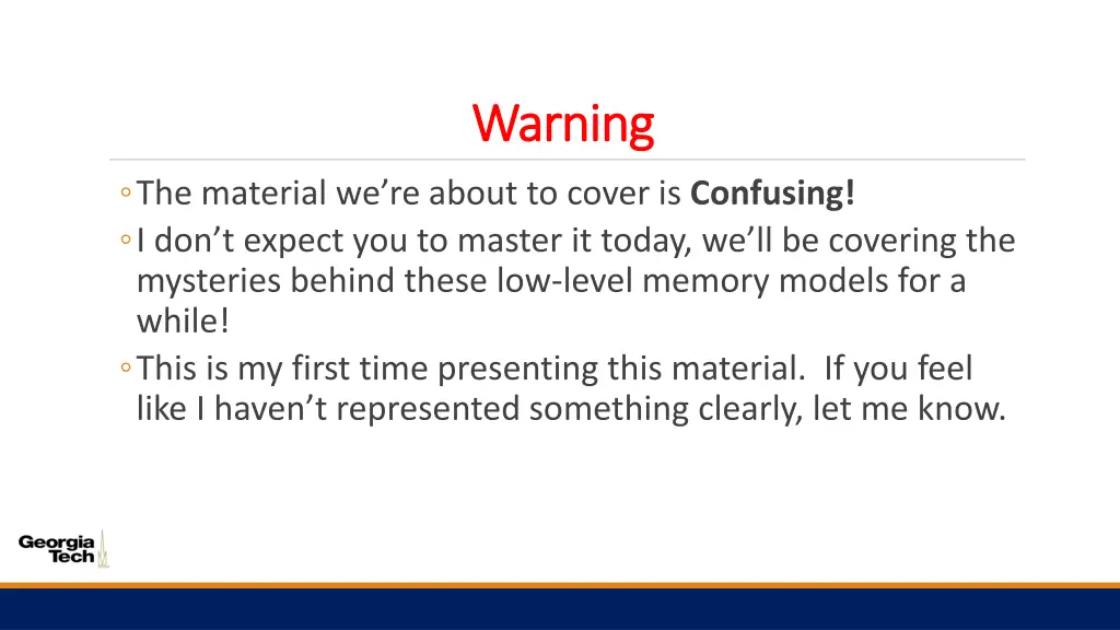 warning warning