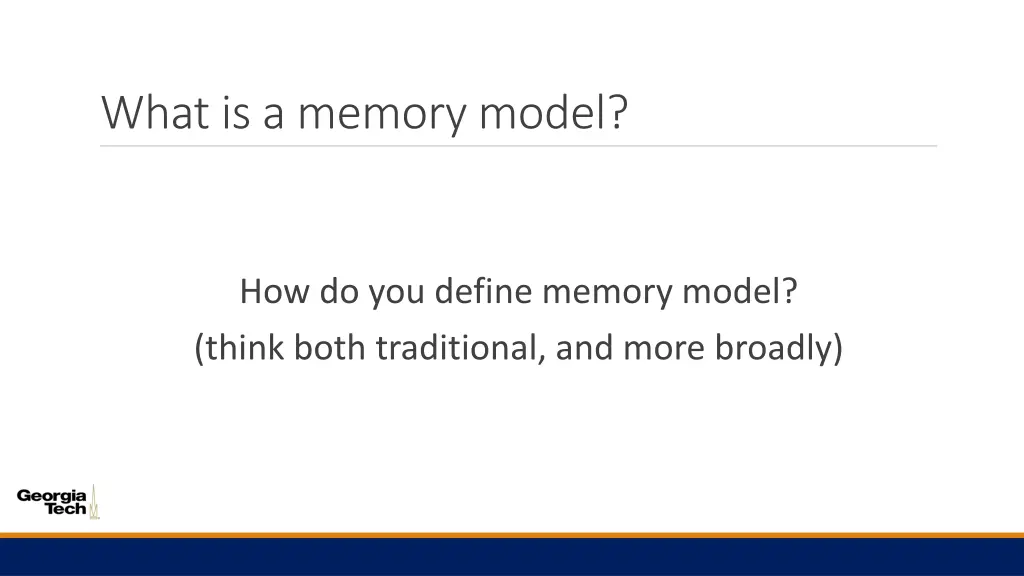 what is a memory model