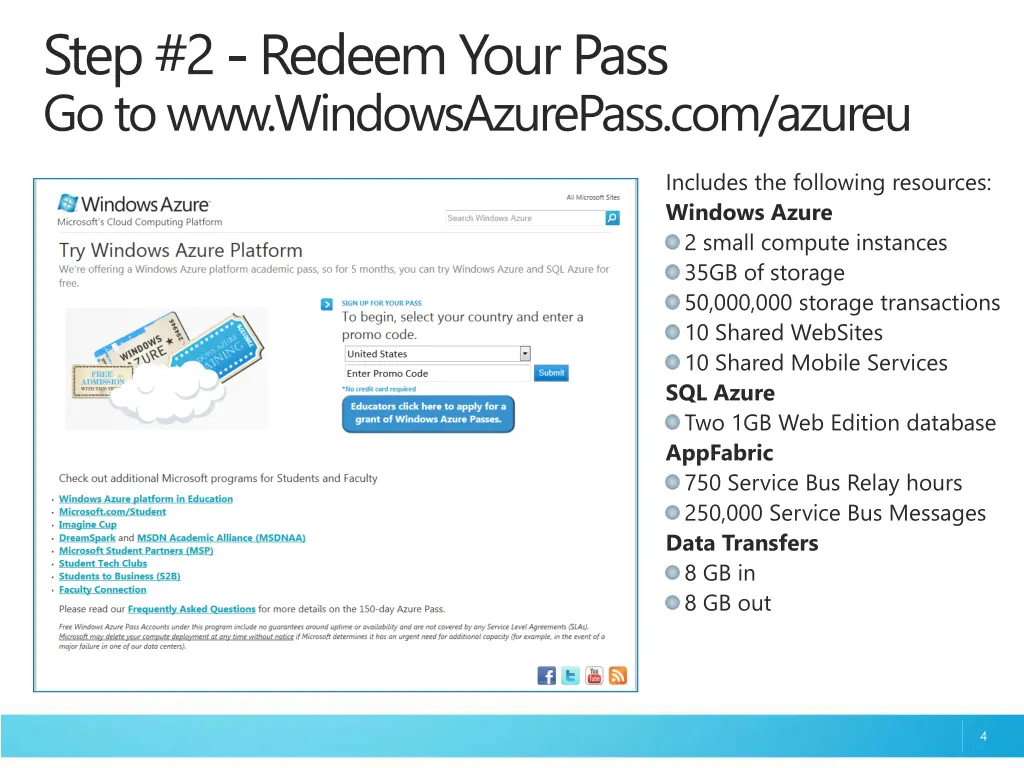 step 2 redeem your pass