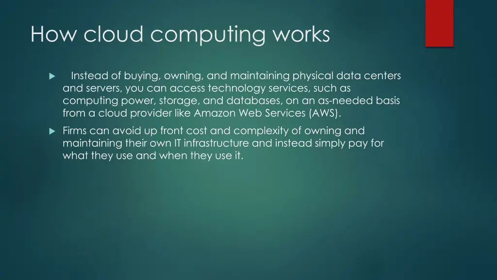 how cloud computing works