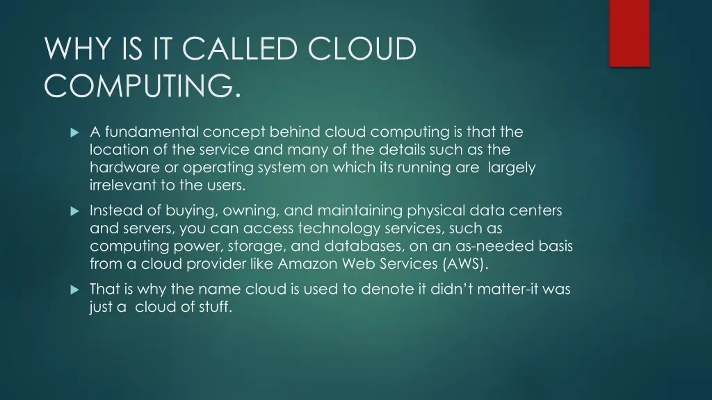 why is it called cloud computing