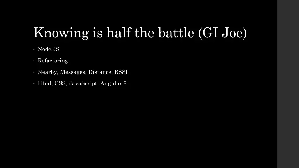 knowing is half the battle gi joe