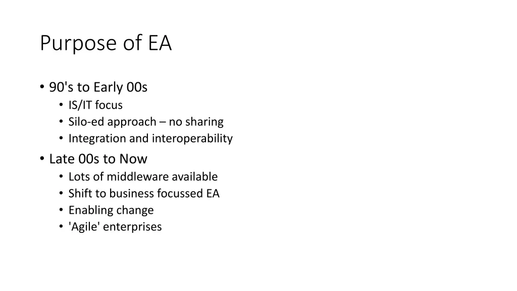 purpose of ea