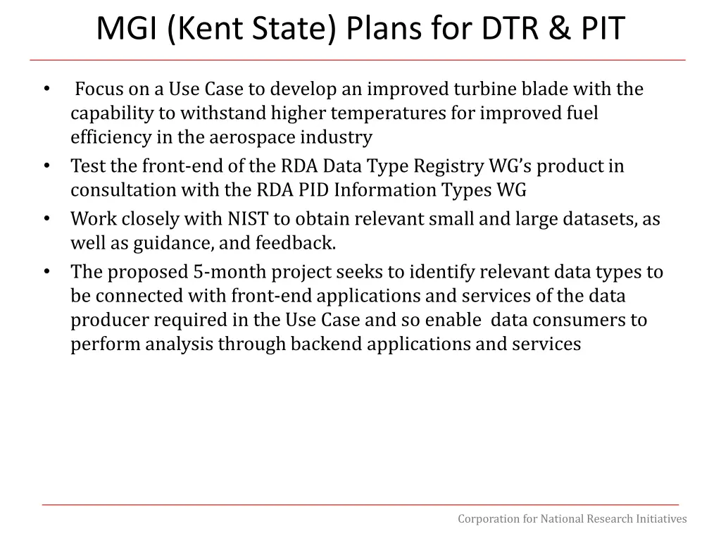 mgi kent state plans for dtr pit