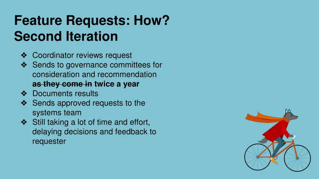 feature requests how second iteration